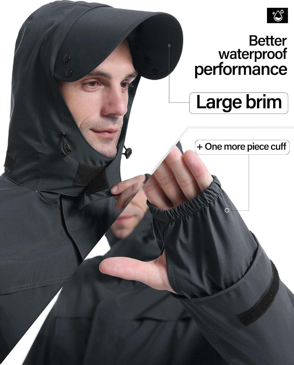 iCreek Rain Suit Waterproof Breathable Lightweight 2-Piece Rain Gear Unisex