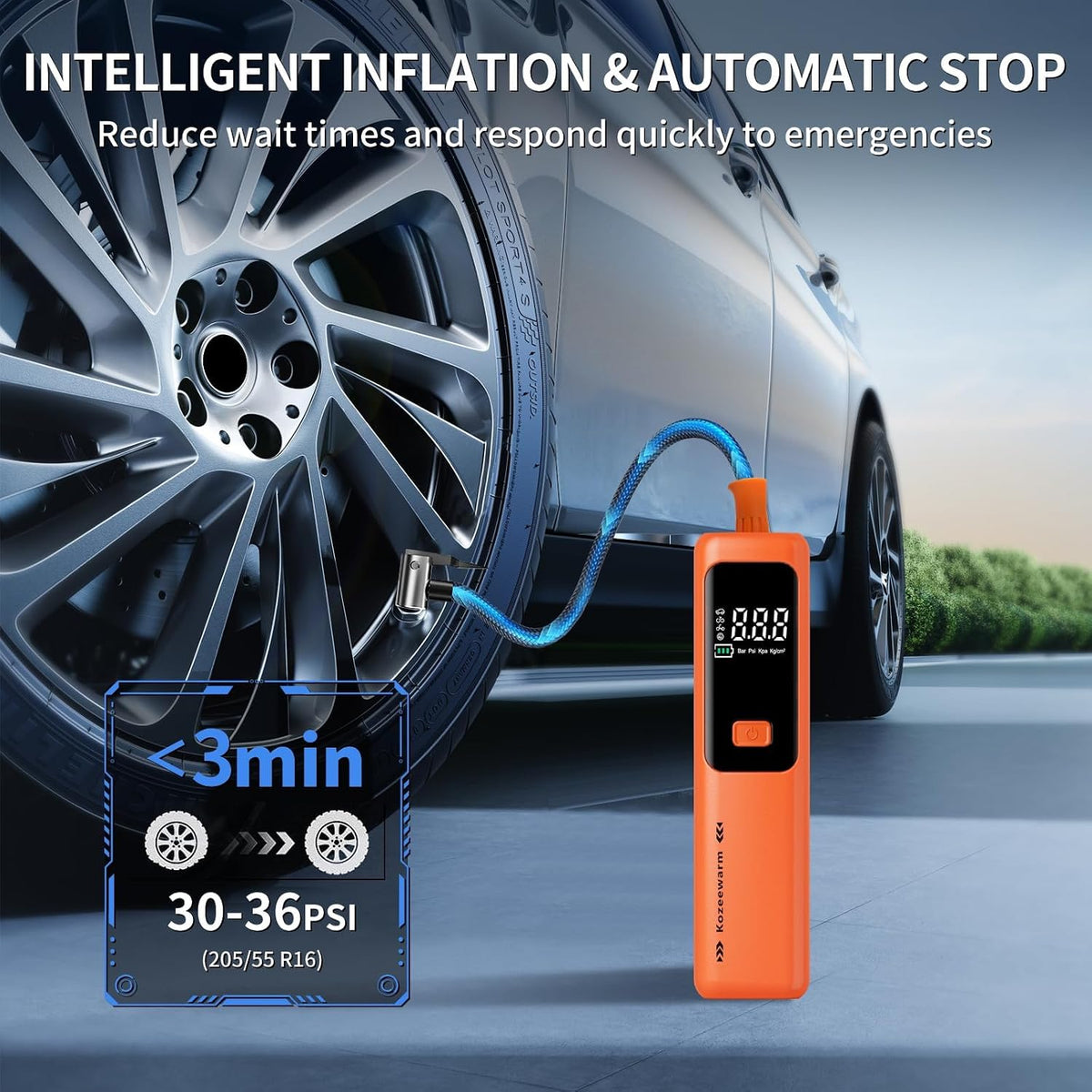 Tire Inflator Portable Air Compressor for Car, Motocycle, Bike Inflatables
