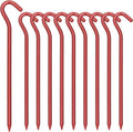 20 Pack Aluminum Tent Stakes - 7 Inch Lightweight Metal Ground Stakes Tent Pegs - Camping Hook Stakes for Tent, Rain Tarps, Canopies, Gardening, Inflatables and Outdoor Decorations