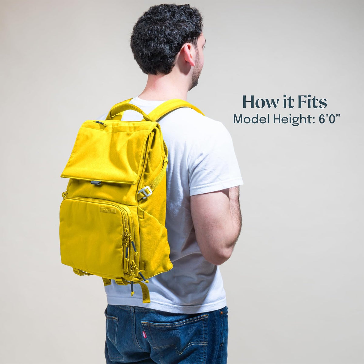 BREVITE - The Runner - Compact Camera Backpacks for Photographers - A Minimalist & Travel-friendly Photography Backpack Compatible With Both Laptop & DSLR Accessories 18L (Lemon Yellow)