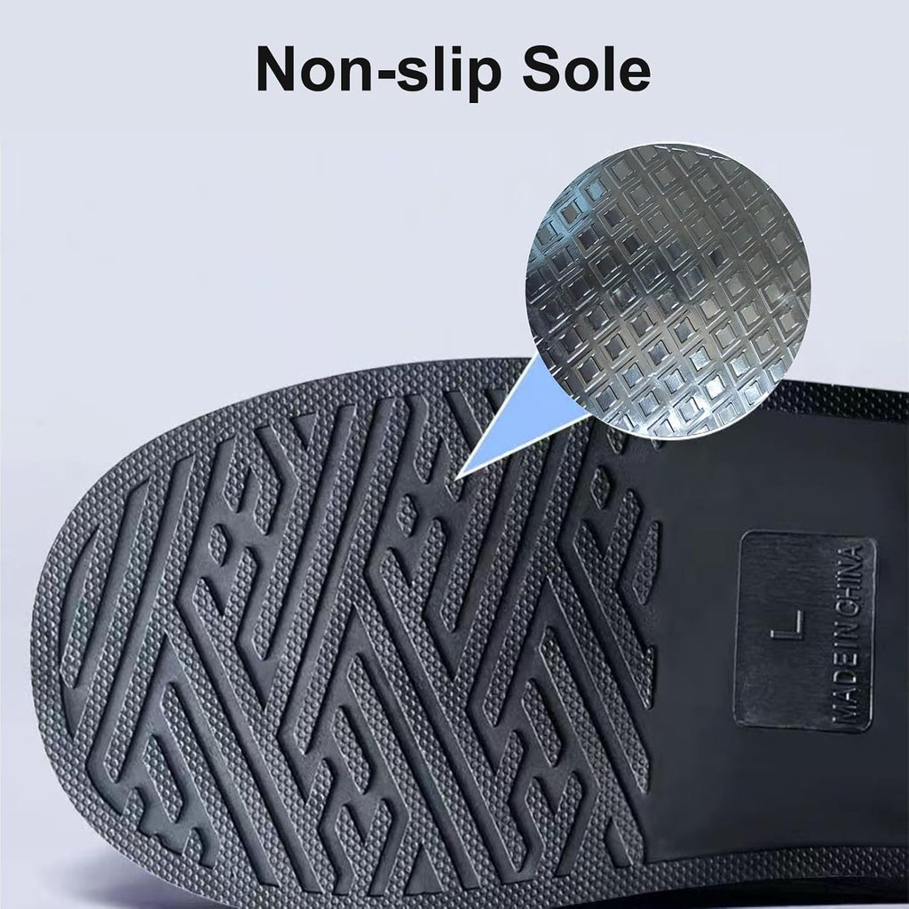 Waterproof Shoe Covers, Reusable & Foldable Rain Boot Shoe Cover with Zipper, Non-Slip, Reflector, Men Women Rain Gear, Black