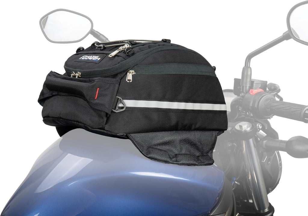 Chase Harper USA 540 Magnetic Tank Bag - Water-Resistant, Tear-Resistant, Industrial Grade Ballistic Nylon with Anti-Scratch Rubberized Bottom, Neodymium Magnets within Magnetic Wings – Black