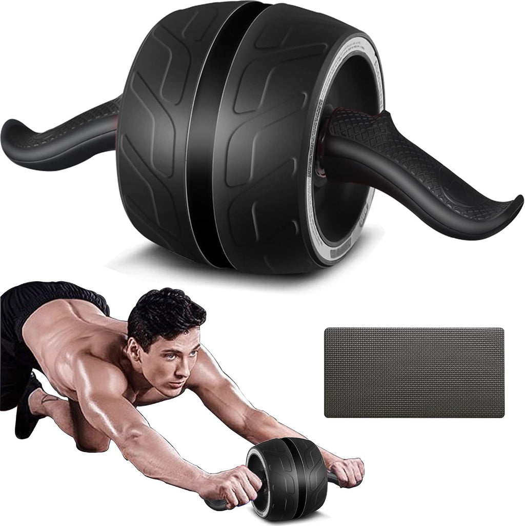 AB Wheel Roller with Resistance Spring, Automatic Rebound Core Trainer
