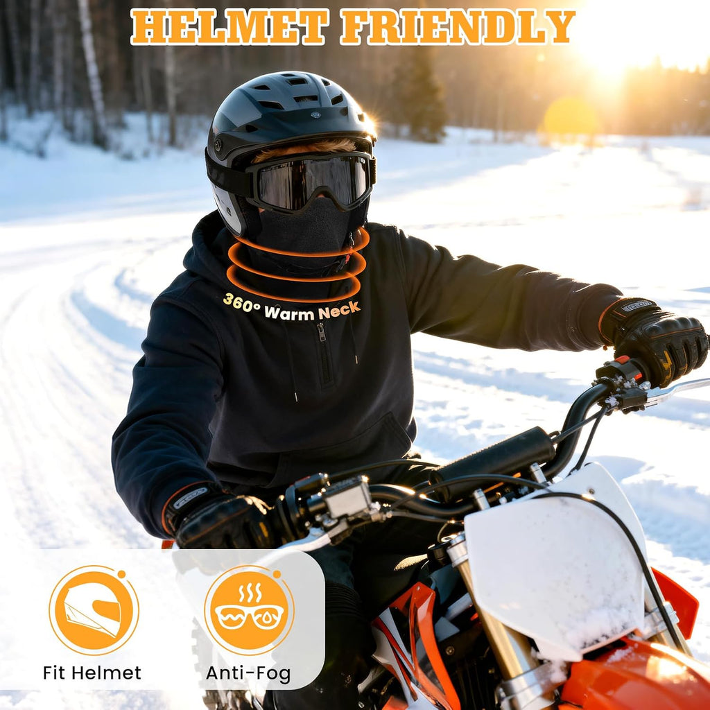Winter Neck Warmer Gaiter: 4 Pack Windproof Fleece Face Cover
