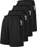 4 Pack Gym Mens Shorts - Basketball Athletic Shorts Fitness Clothing