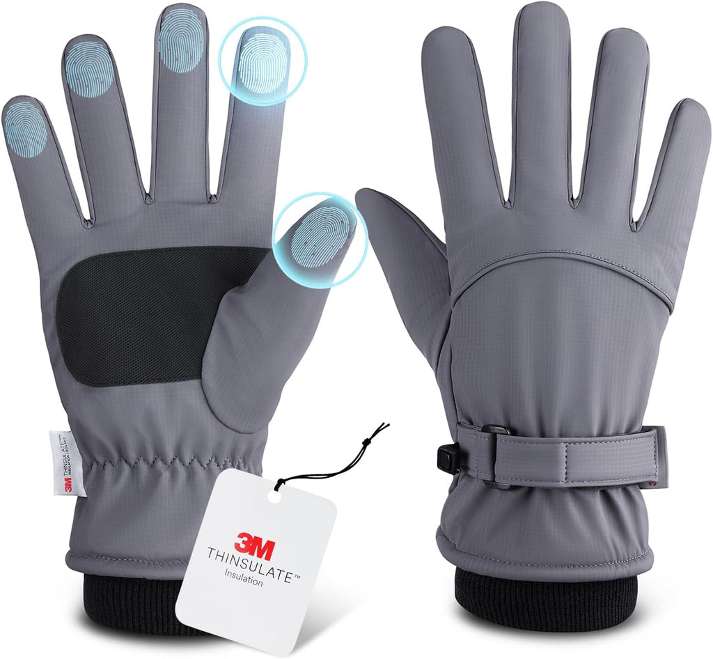 Fratres Winter Ski Gloves for Men and Women,Windproof Cold Weather Thermal with Touchscreen Fingers for Outdoor Sports