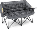 Huskfirm Padded Double Camping Chair, Heavy Duty Camping Loveseat, Grey