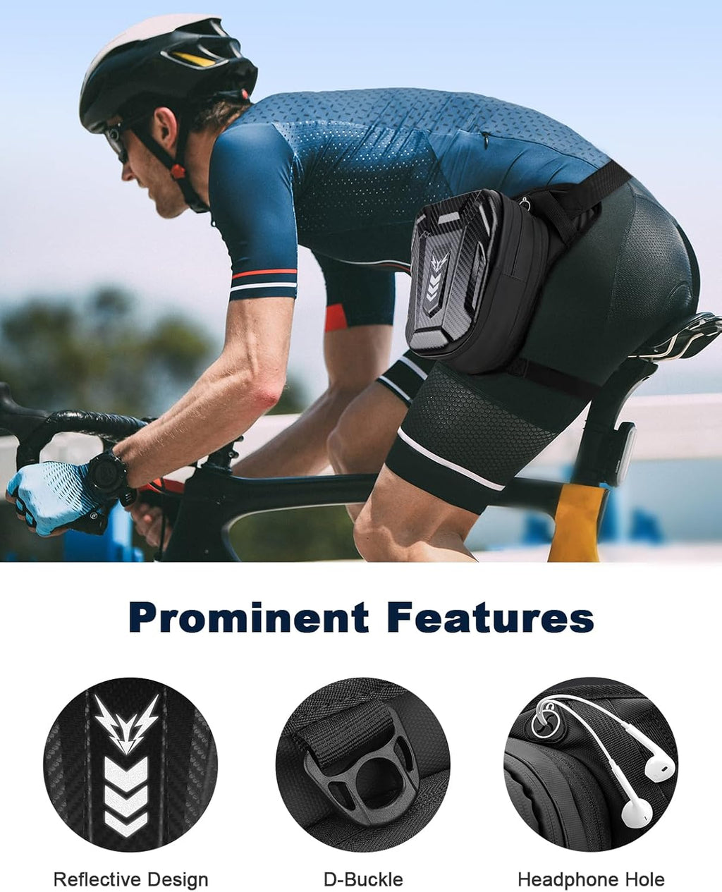 ISEYOU Thigh Bag for Women Men, Motorcycle Leg Bag with Leg Strap, Expandable Storage Multifunctional Gear Bags for Racing Bike Cycling Horse Riding Hiking Camping Fishing Travel Outdoor