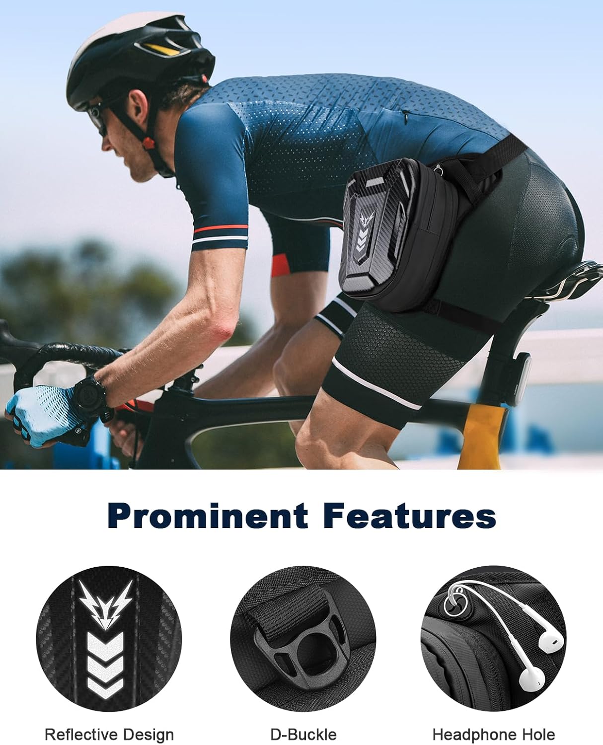 ISEYOU Thigh Bag for Women Men, Motorcycle Leg Bag with Leg Strap, Expandable Storage Multifunctional Gear Bags for Racing Bike Cycling Horse Riding Hiking Camping Fishing Travel Outdoor