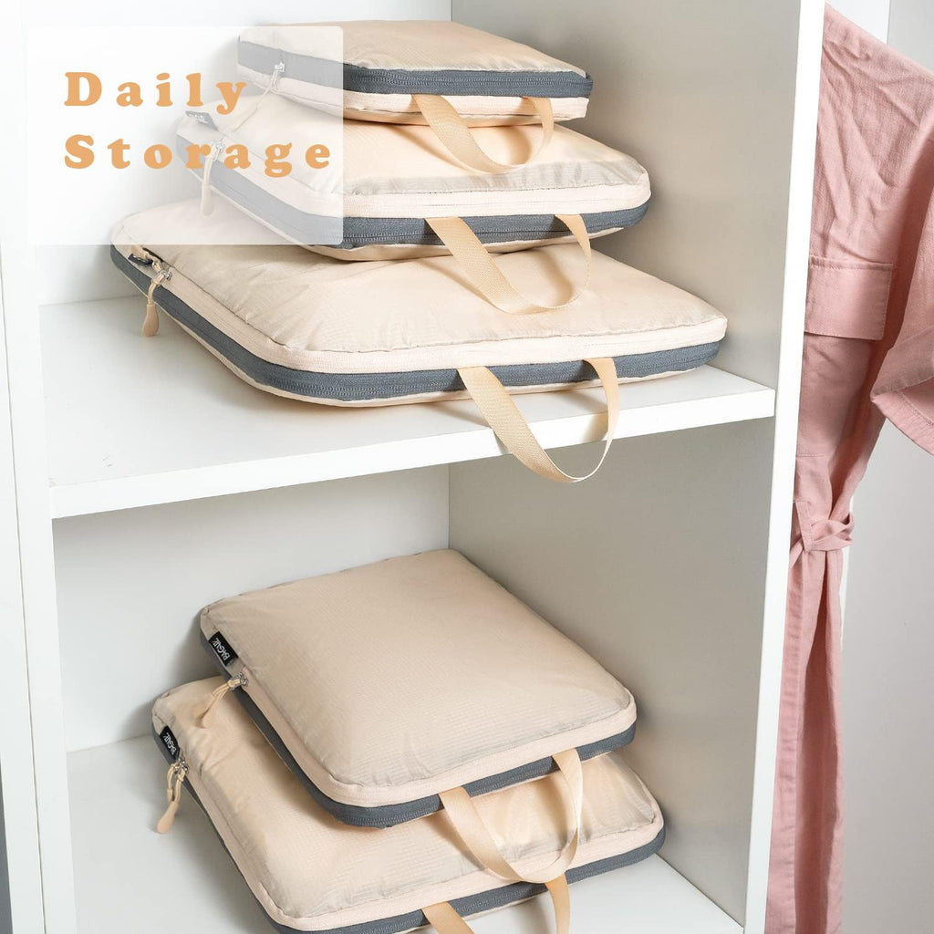 BAGAIL 6 Set Ultralight Compression Packing Cubes Packing Organizer for Travel Accessories Luggage Suitcase Backpack