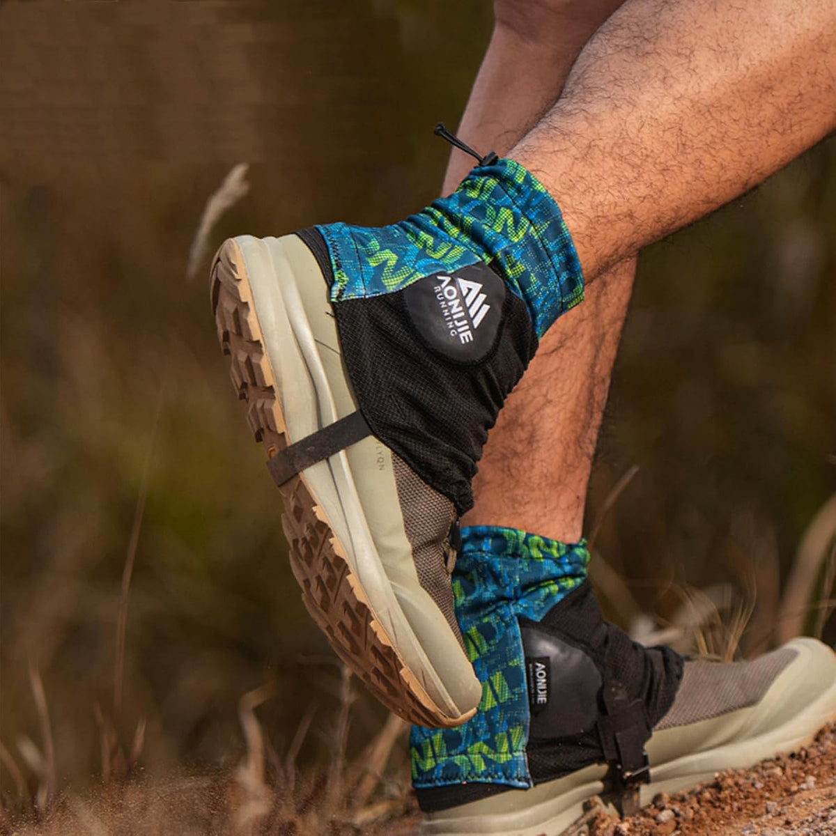 AONIJIE Low Trail Running Gaiters Reflective Ankle Guards for Hiking Marathon Triathlon Breathable Sand Prevention