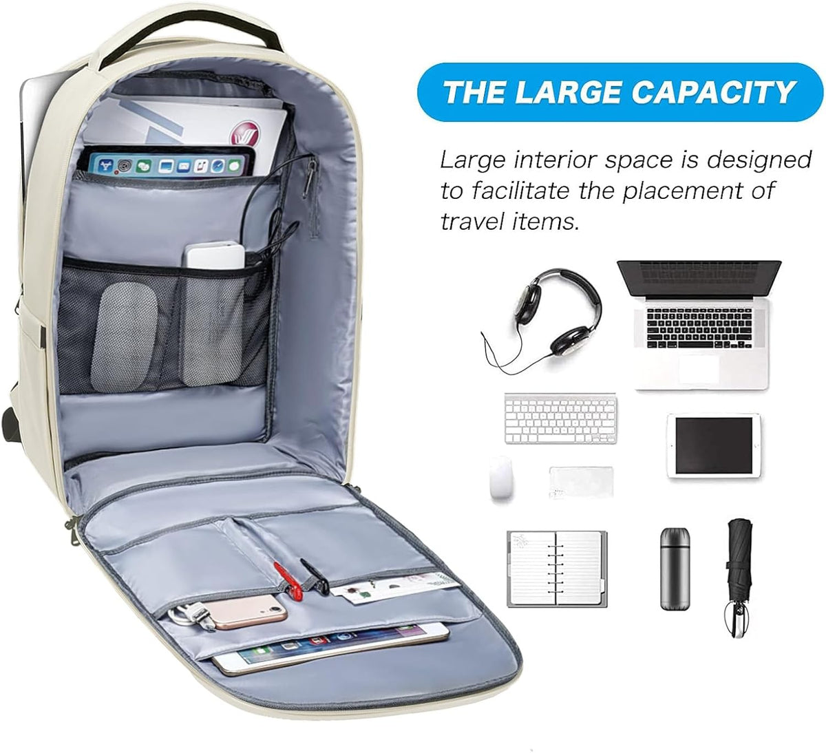 MOSISO 15.6-16 inch 35L Laptop Backpack with USB Charging Port
