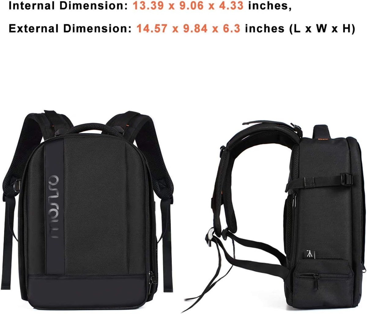 MOSISO Camera Backpack,Photography Backpack Padded Camera Bag, Black