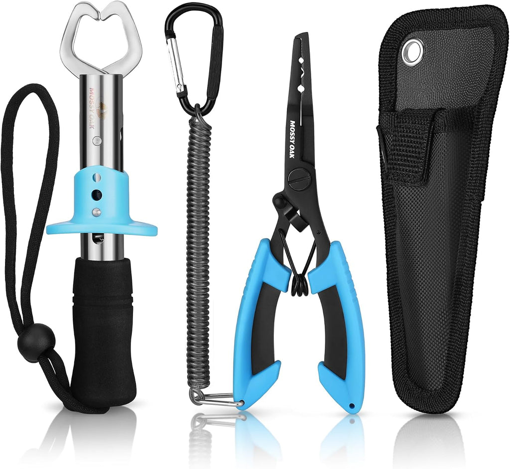 Mossy Oak Fishing Tools Kit – Fishing Plier and Fish Lip Gripper Set