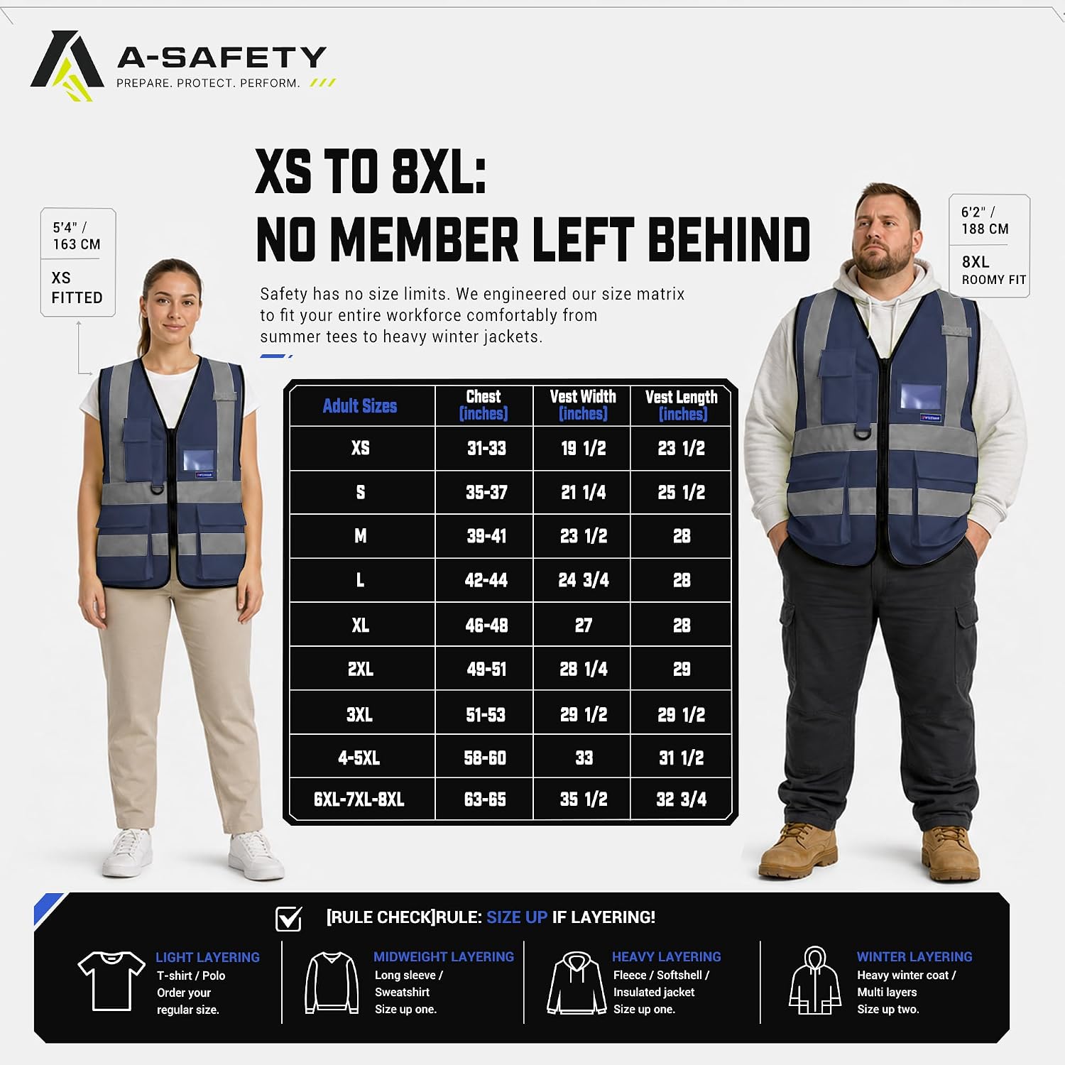 A-SAFETY High Visibility Reflective Safety Vest Customize Logo (XS-8XL)