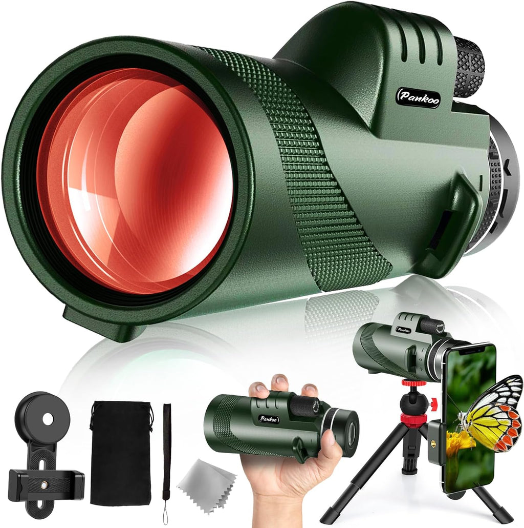 Monocular Telescope High Power 16X52, 2026 Power Prism Compact Monoculars for Adults Kids, Birthday Gifts for Men, Waterproof Fogproof Shockproof with Hand Strap, Bird Watching Hunting Camping Hiking
