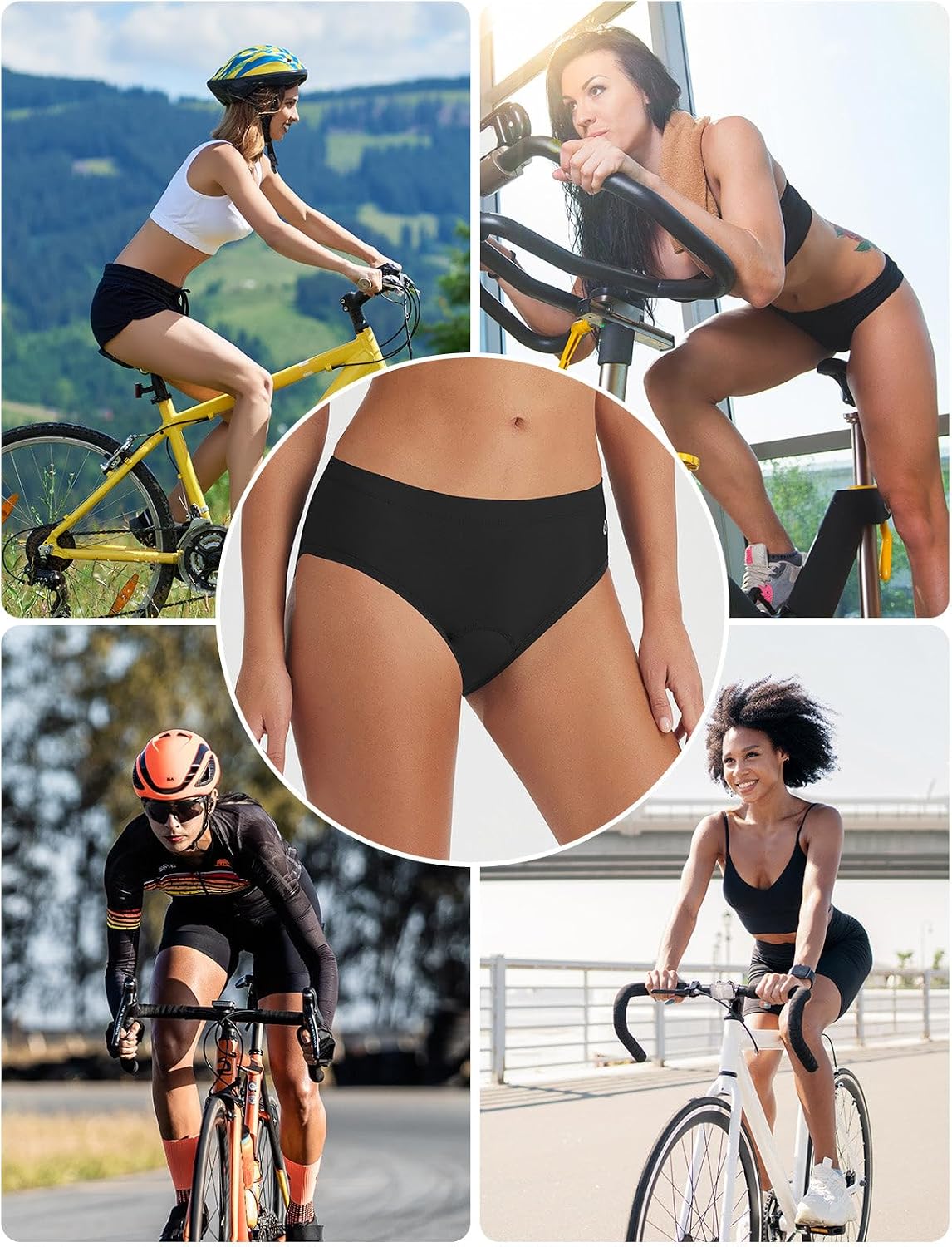baleaf Women's Padded Bike Underwear Cycling Shorts Bicycle MTB