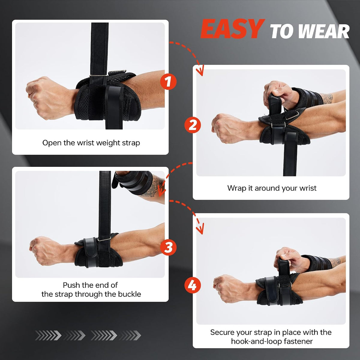 Adjustable Ankle Weights for Men, Heavy Duty Wearable Leg Weights with Removable Steel Plates for Strength Training and Gym Workouts