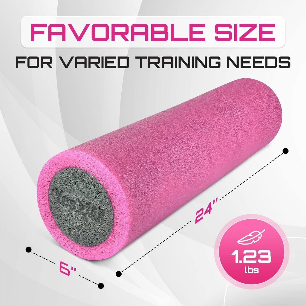 Yes4All Medium Firm Two-Layer PE Foam Roller for Yoga & Pilates