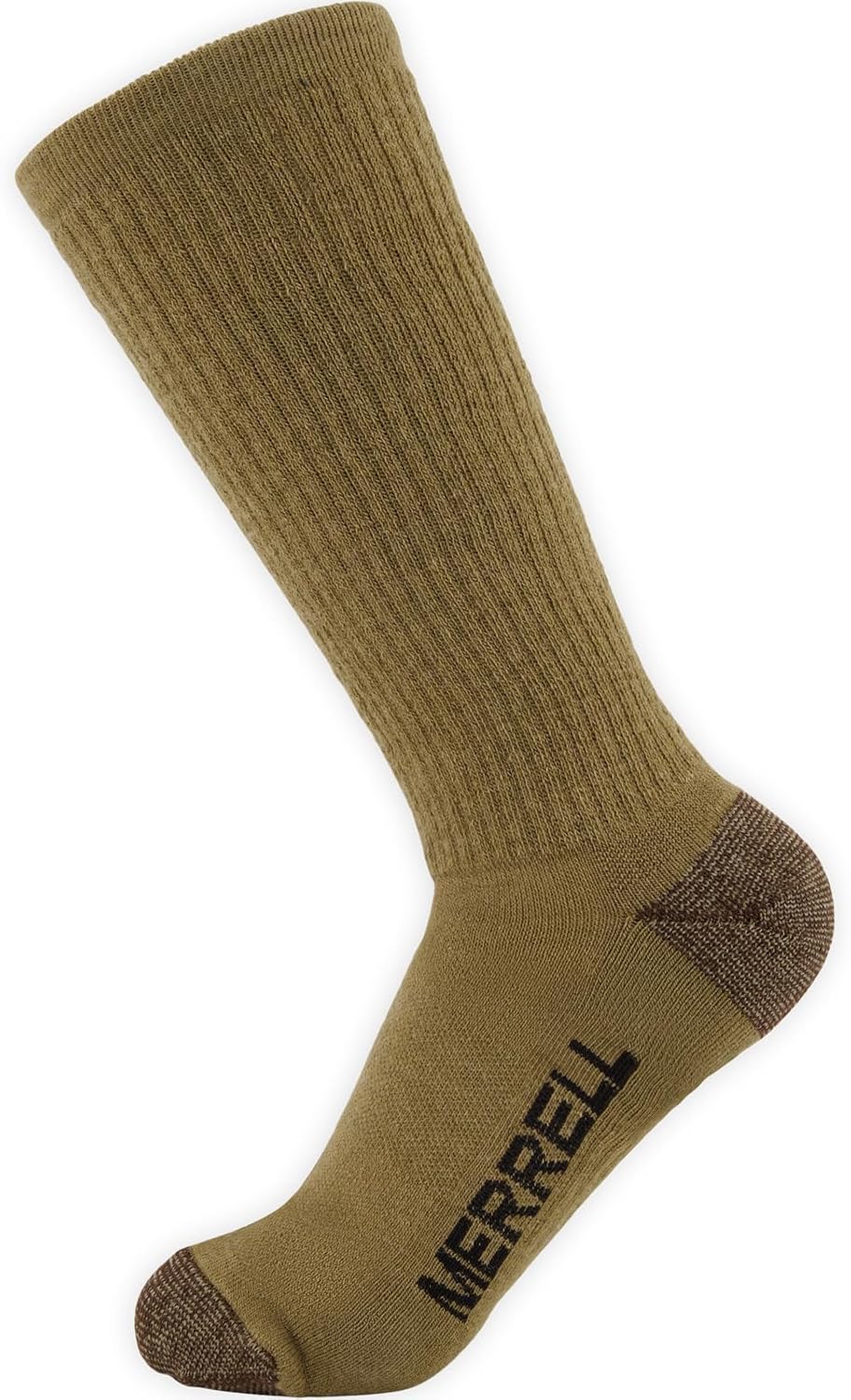 Merrell Unisex 3-pack Trekker Outdoor Crew Socks, Full Cushion Wool Blend Hiker Multi-pack