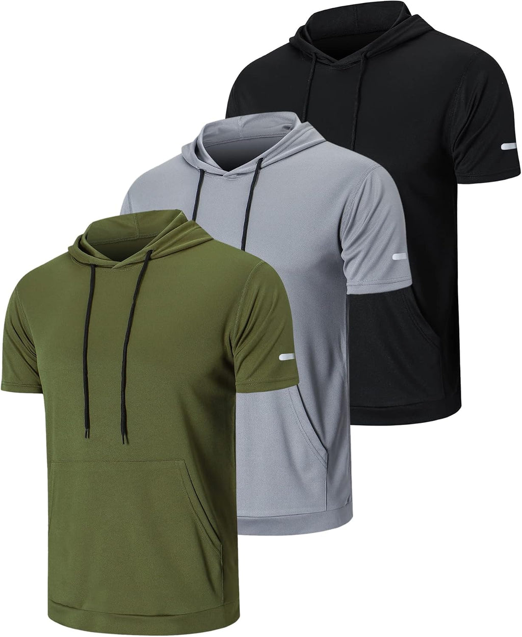 frueo Men's 1/3 Pack Workout Shirts Quick Dry Mesh Athletic T-Shirts