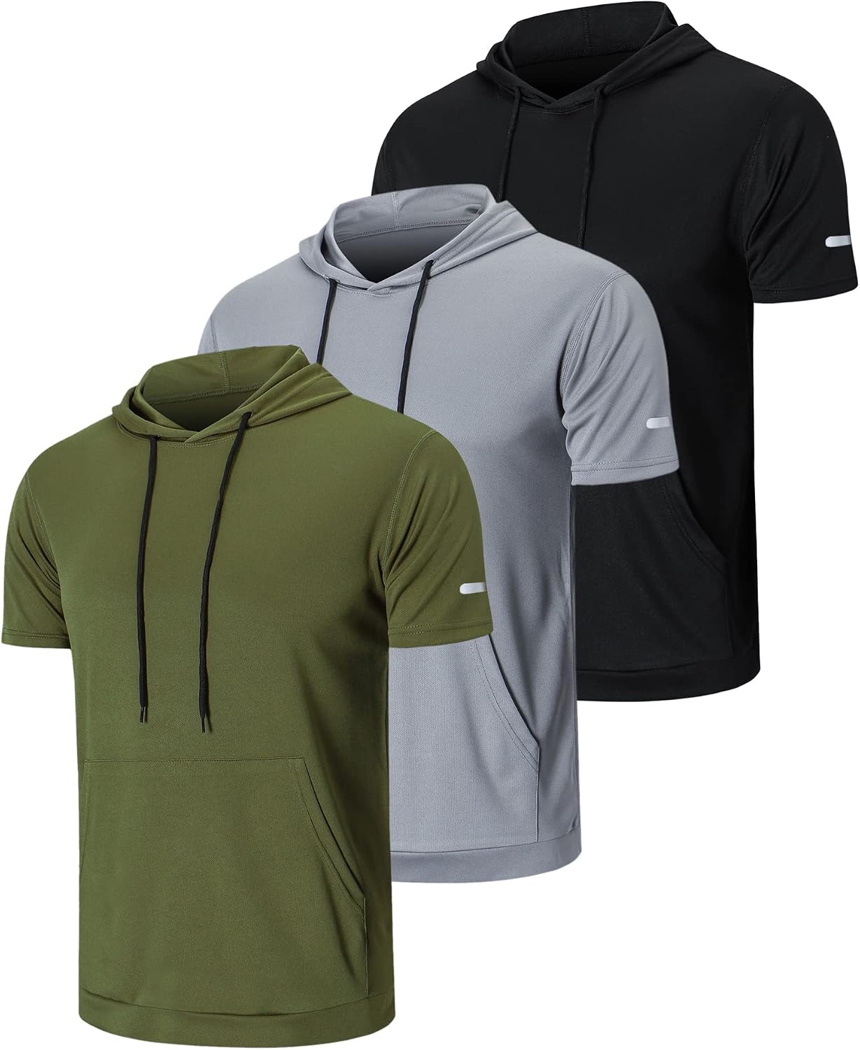 frueo Men's 1/3 Pack Workout Shirts Quick Dry Mesh Athletic T-Shirts