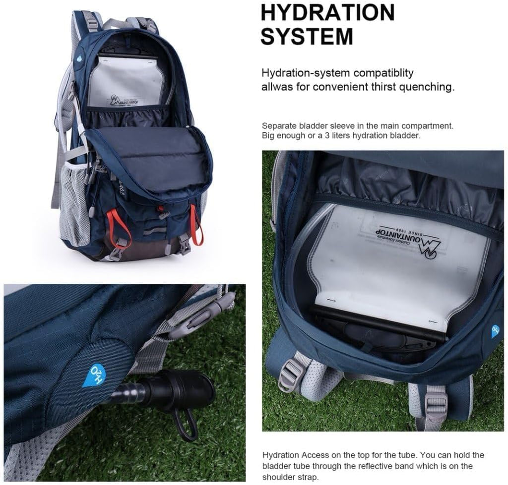 MOUNTAINTOP 40L Hiking Backpack, Lightweight Outdoor Backpacking Pack