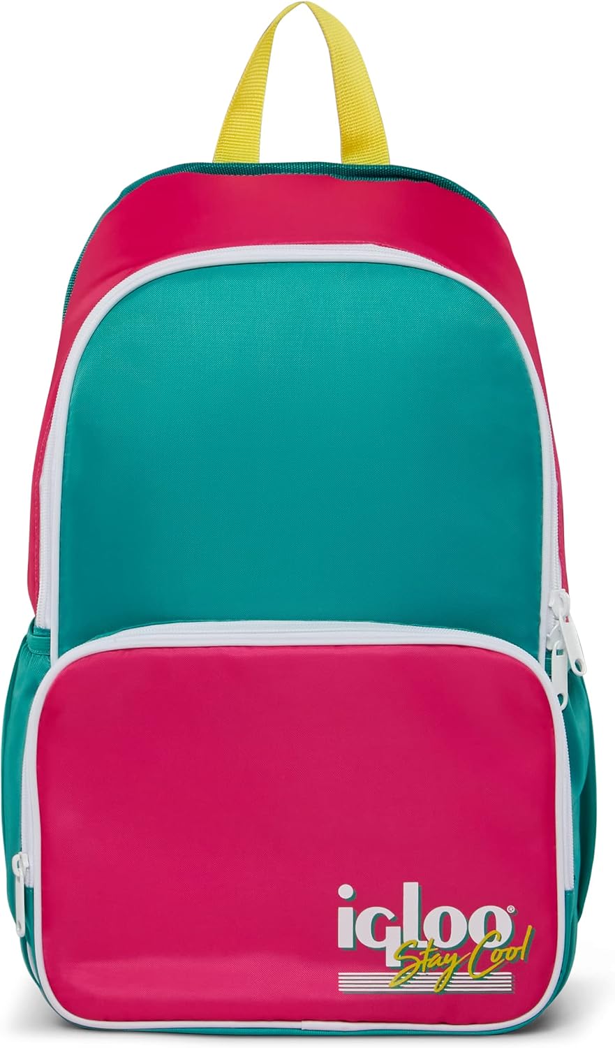 Igloo Retro 12-Can Mini Convertible Backpack Cooler, Jade