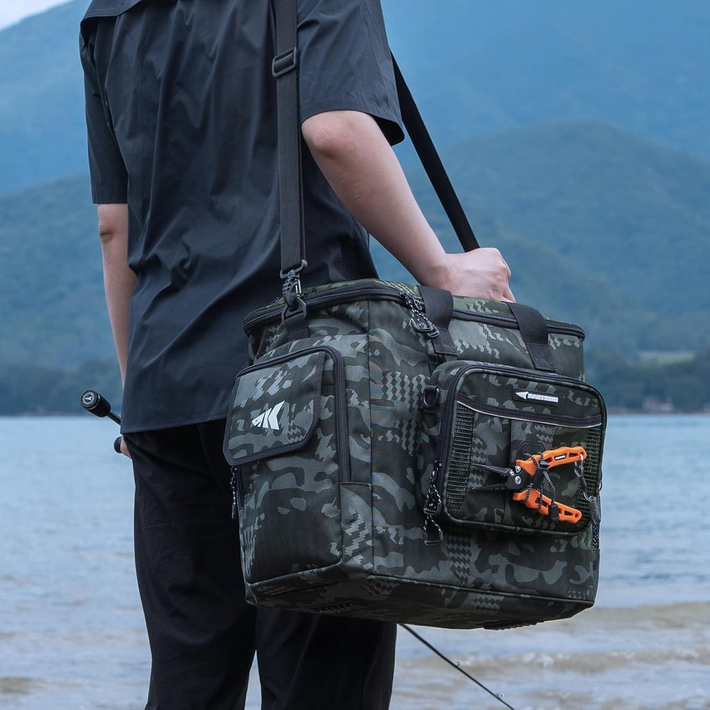 KastKing BaitSpace Tackle Bag with Removable Bait Binder, 4 Tackle Boxes