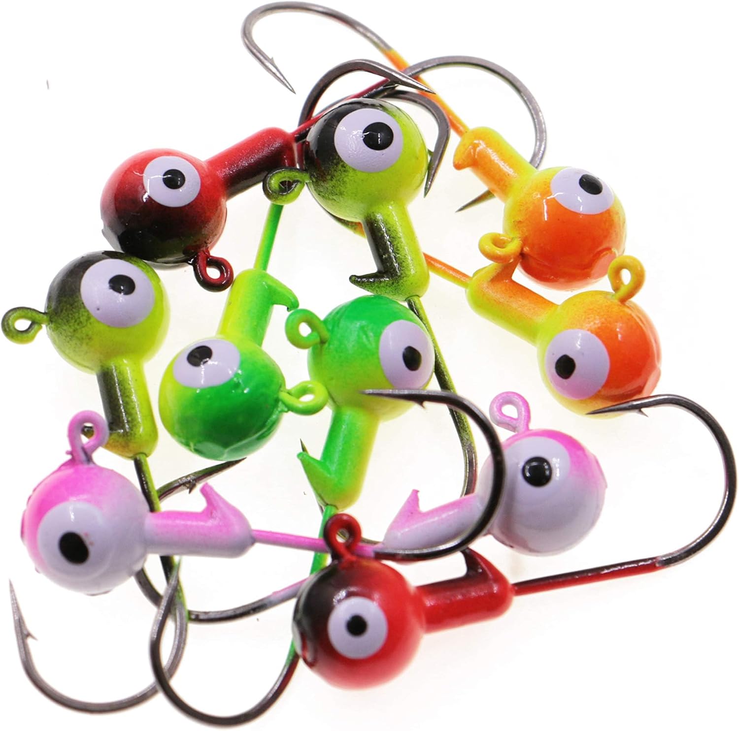 Fishing Lures Jig Heads,Ball Heads 1/32oz-1oz,Sharp Fishing Hooks for Freshwater or Saltwater