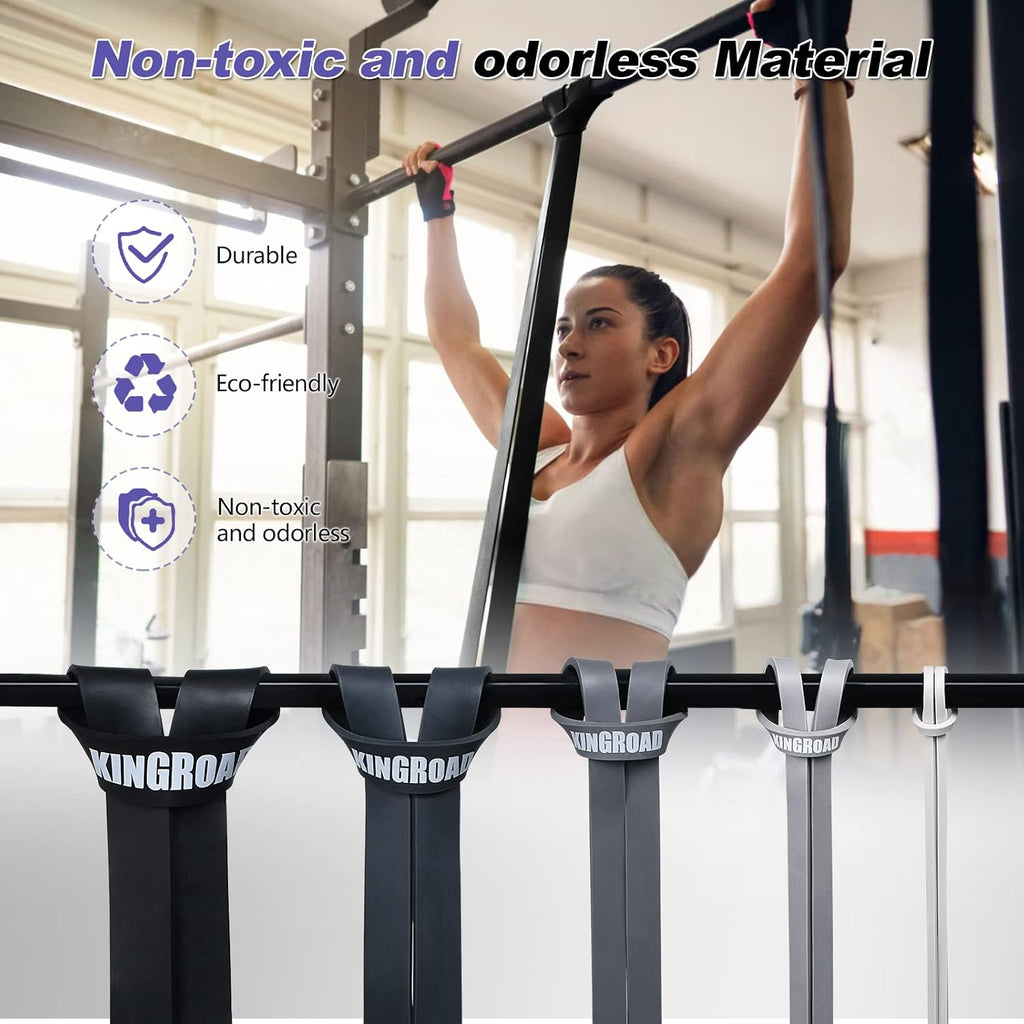 Resistance Band Pull Up Assistance Bands Sets Resistance Heavy Duty Exercise Stretch Fitness Bands for Stretching Power Lifting Workout Training with Instruction Guide