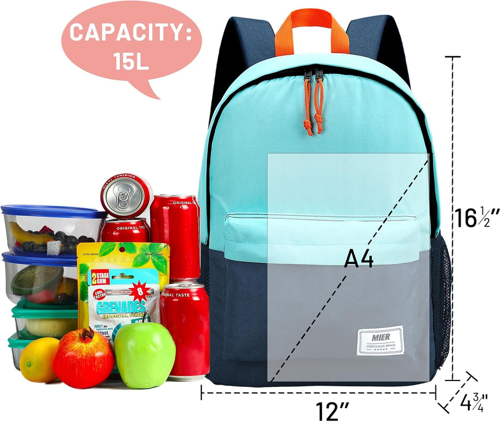 MIER Insulated Backpack Cooler Small Lunch Bookbag for Women Men