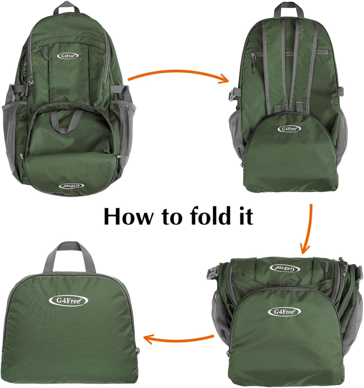 G4Free 40L Lightweight Packable Hiking Backpack, Waterproof Travel Daypack