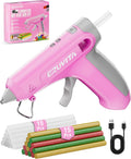 4V Pink Cordless Hot Glue Gun Kit, 30-Piece Glue Sticks