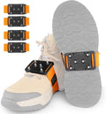 SYOURSELF Ice Cleats Crampons for Shoes and Boots, Rotatable Mid-Sole Traction Cleats Shoe Spikes for Snow and Ice, Non Slip Tungsten Spikes Ice Shoes Grippers for Men Women Winter Indoor/Outdoor