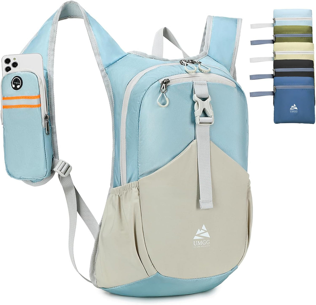 15L Small Hiking Backpack for Men Women Lightweight Packable Backpack Foldable Casual Daypack for Camping Travel Outdoor, Dark Blue