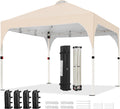 Yaheetech 10x10 Pop Up Canopy Tent for Outdoor Events, Beige