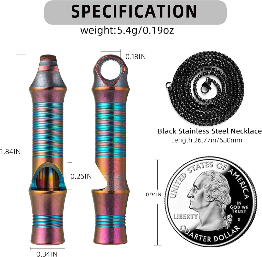 TISUR Titanium Emergency Whistle,Dog Whistle