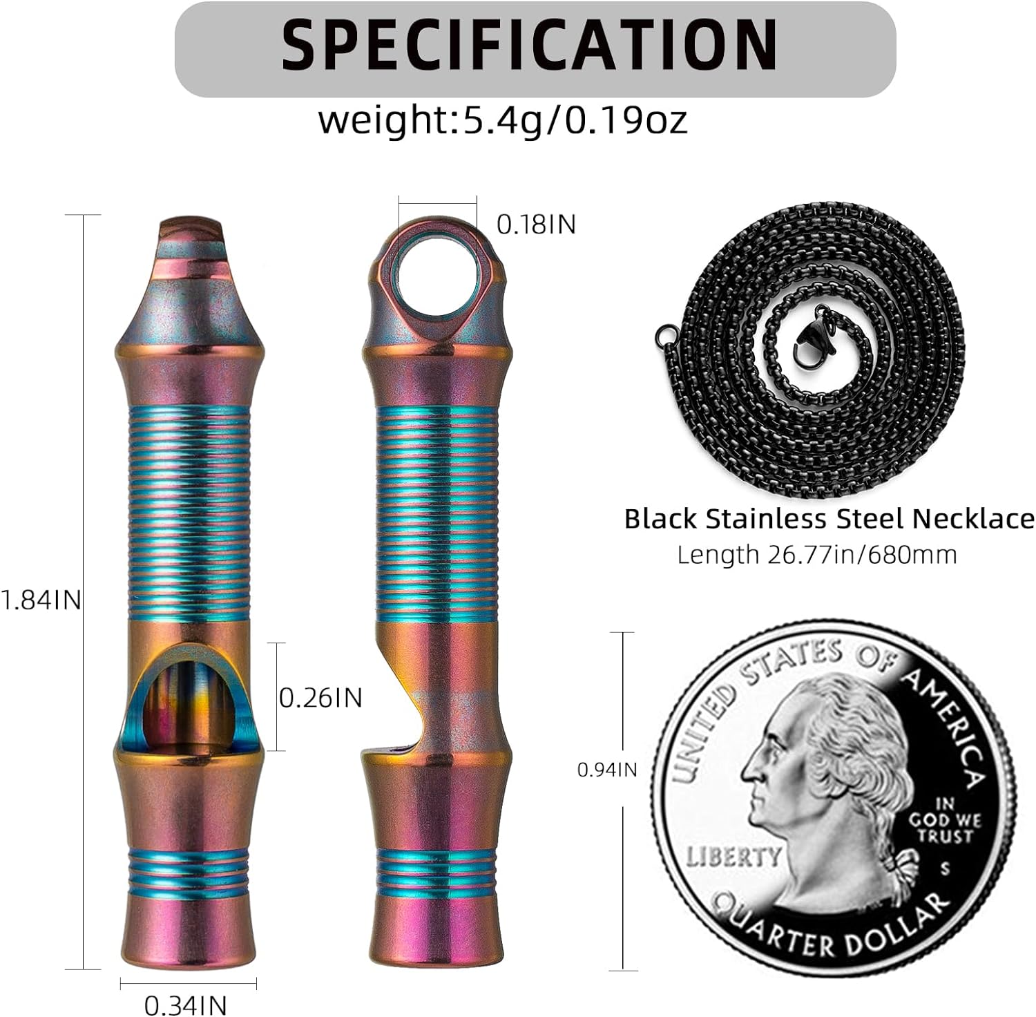 TISUR Titanium Emergency Whistle,Dog Whistle