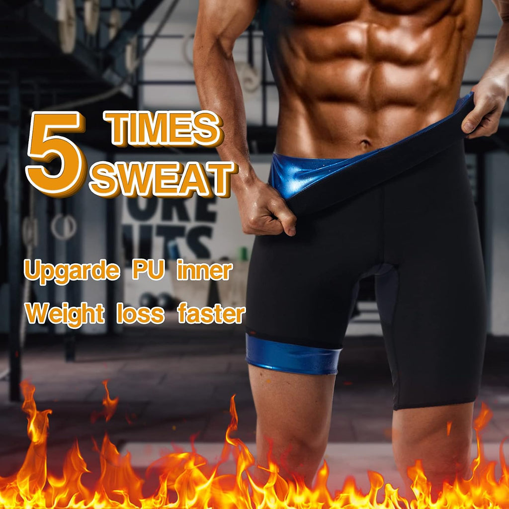 Men Sauna Pants Sweat Leggings Slimming Tights Heat Trapping Suit