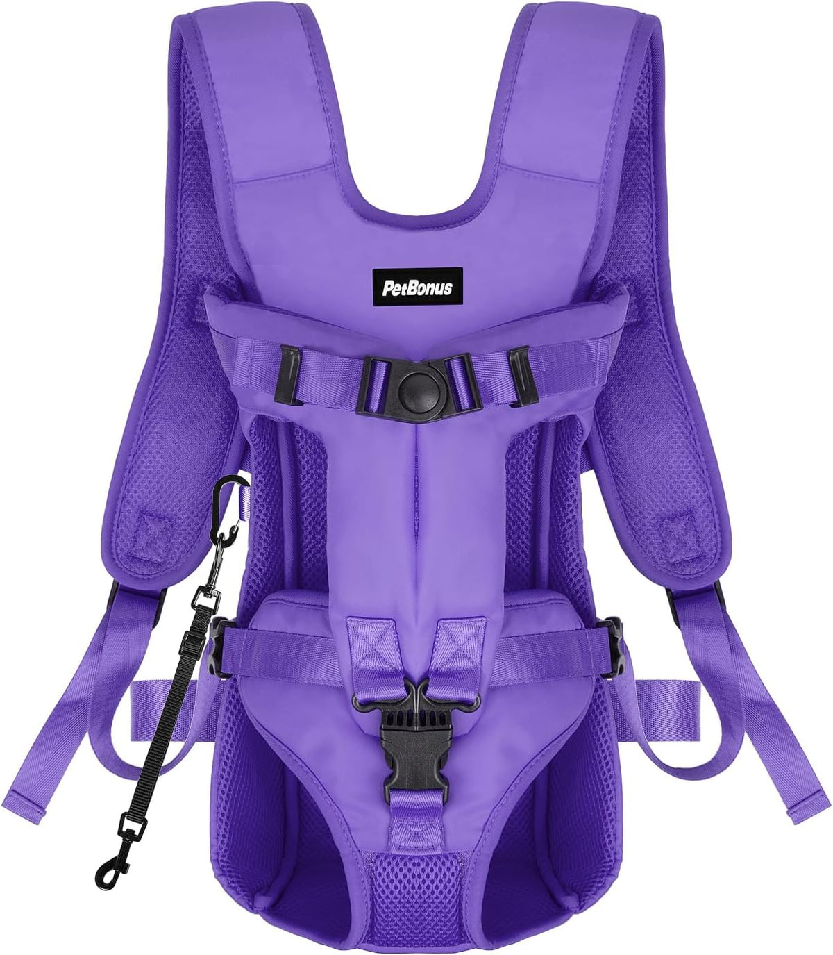 PetBonus Pet Front Dog Carrier Backpacks, Adjustable Pet Backpack, Legs Out Easy-fit Puppy Chest Carrier for Medium Small Dogs, Hands Free for Hiking, Cycling (Army Green, M)