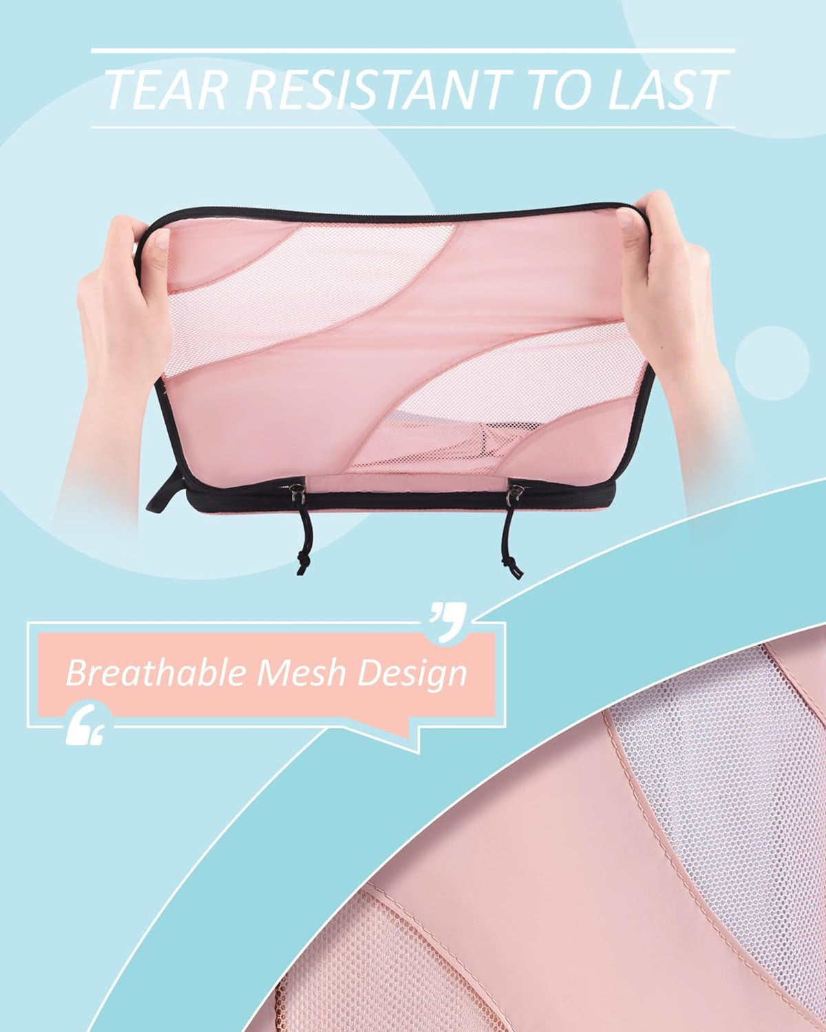 BAGSMART Compression Packing Cubes for Travel