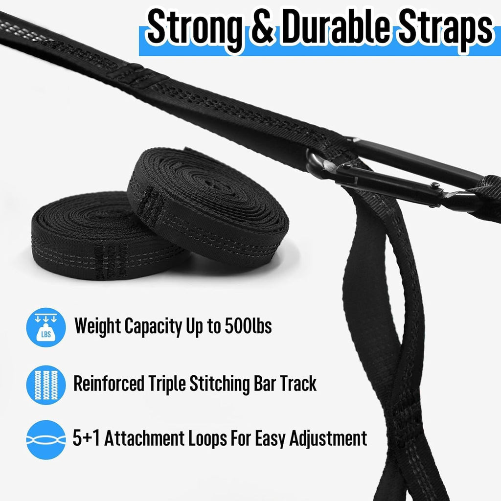 Grassman Camping Hammock Double & Single Portable Hammock with Tree Straps, Lightweight Nylon Parachute Hammocks Camping Accessories Gear for Indoor Outdoor Backpacking, Travel, Hiking, Beach