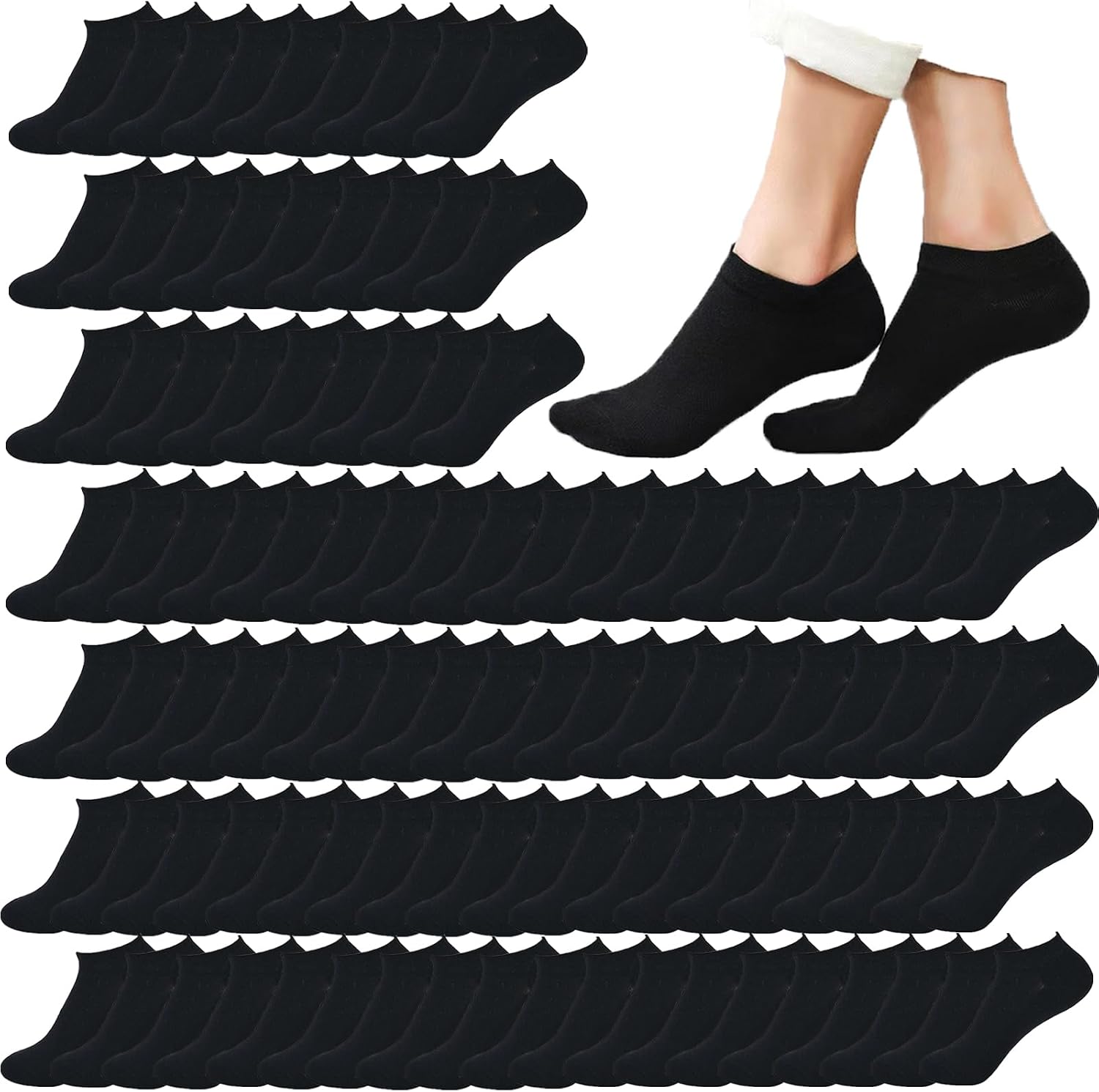 12-30 Pairs Low Cut Ankle Socks for Women No Show Casual Breathable Athletic Socks Bulk for Sport