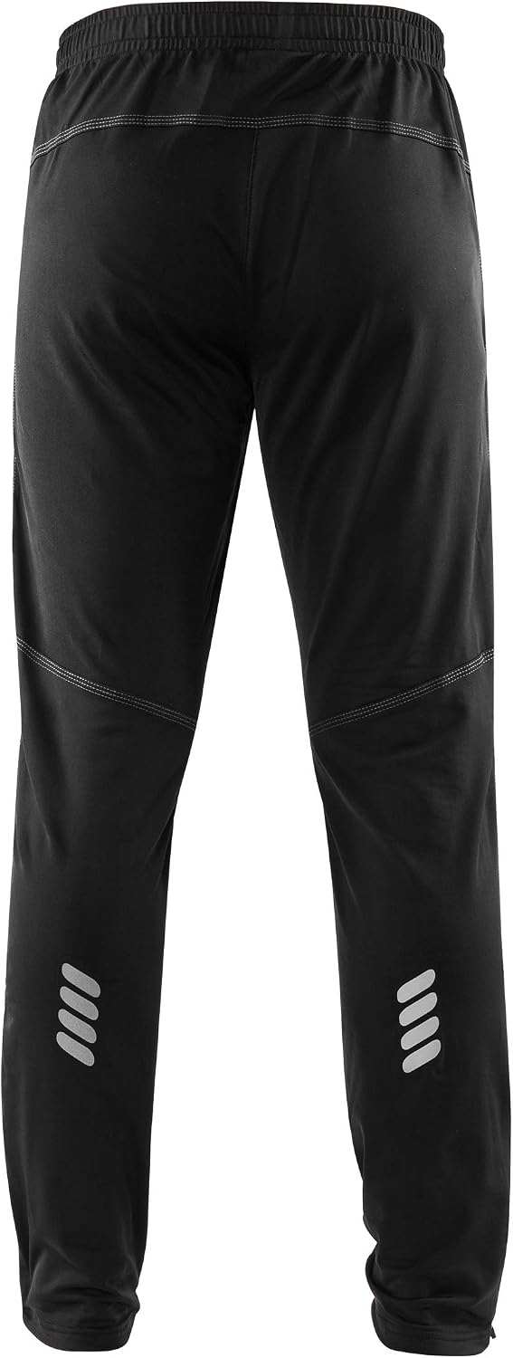 ROCKBROS Cycling Pants for Men Windproof Thermal Fleece Winter Athletic Bike Pants Cold Weather for Running Hiking