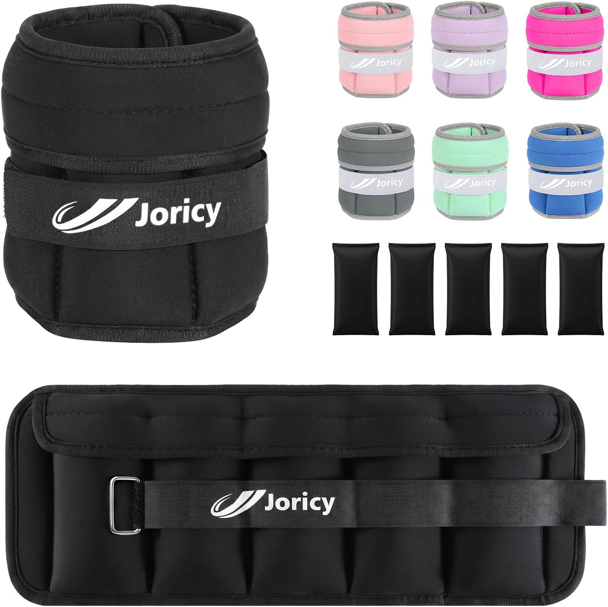 Adjustable Ankle Weights for Women Men A Pair of 1-3/4/5/6/8/10/20LBS