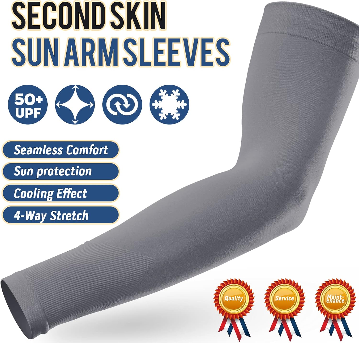 GOUNOD Arm Sleeves for Men Women, UPF 50+ Cooling Sun Protection Sleeves
