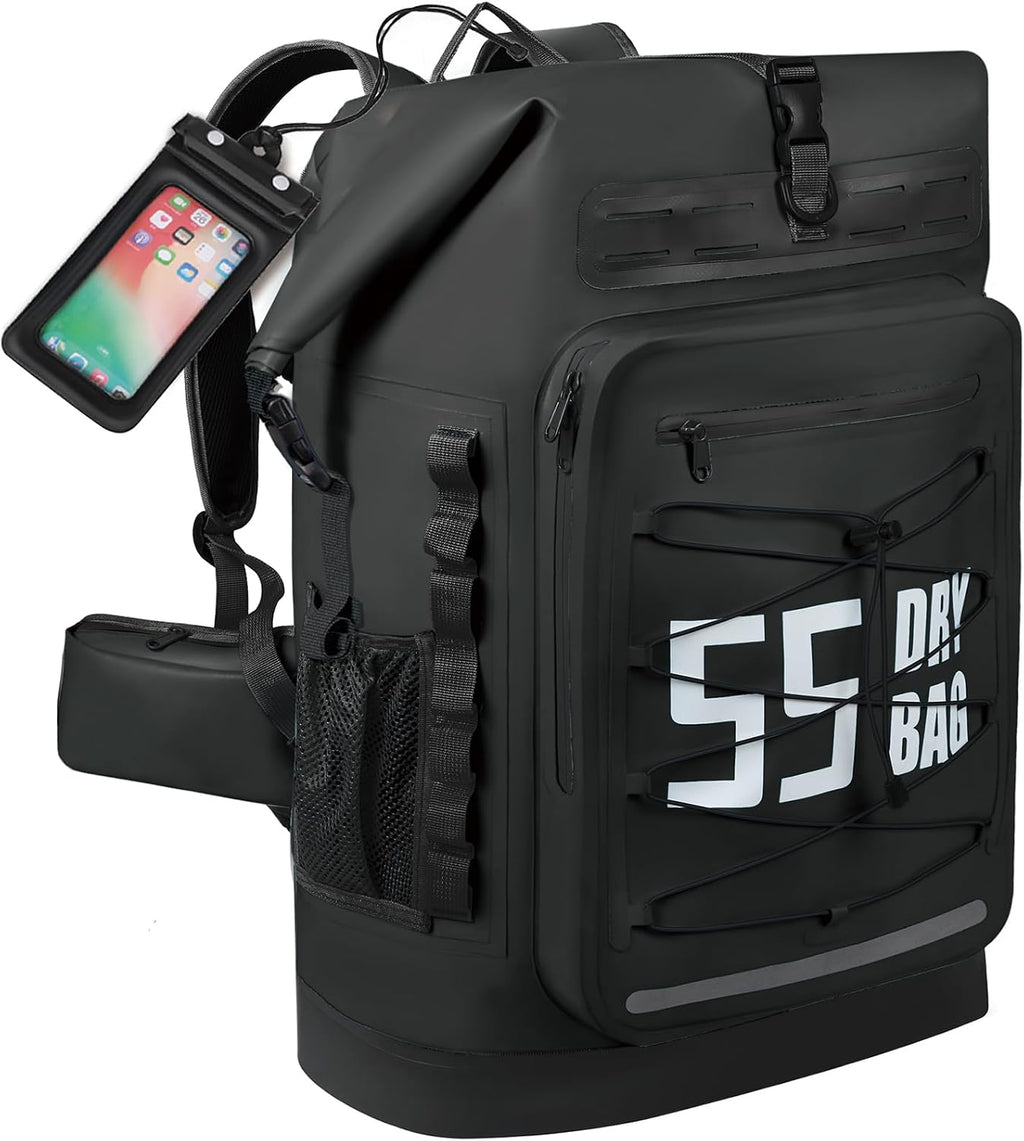 MORXPLOR Dry Bag Waterproof,5L/10L/20L/30L/40L/55L Roll Top Dry Bag Backpack with WaterProof Phone Case for Swim,Kayak