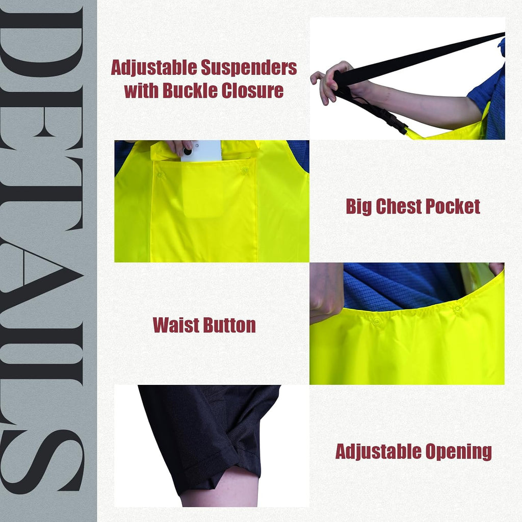 RainRider Waterproof Breathable Suits for Men - Durable Oxford Rain Jacket Coat With Pants