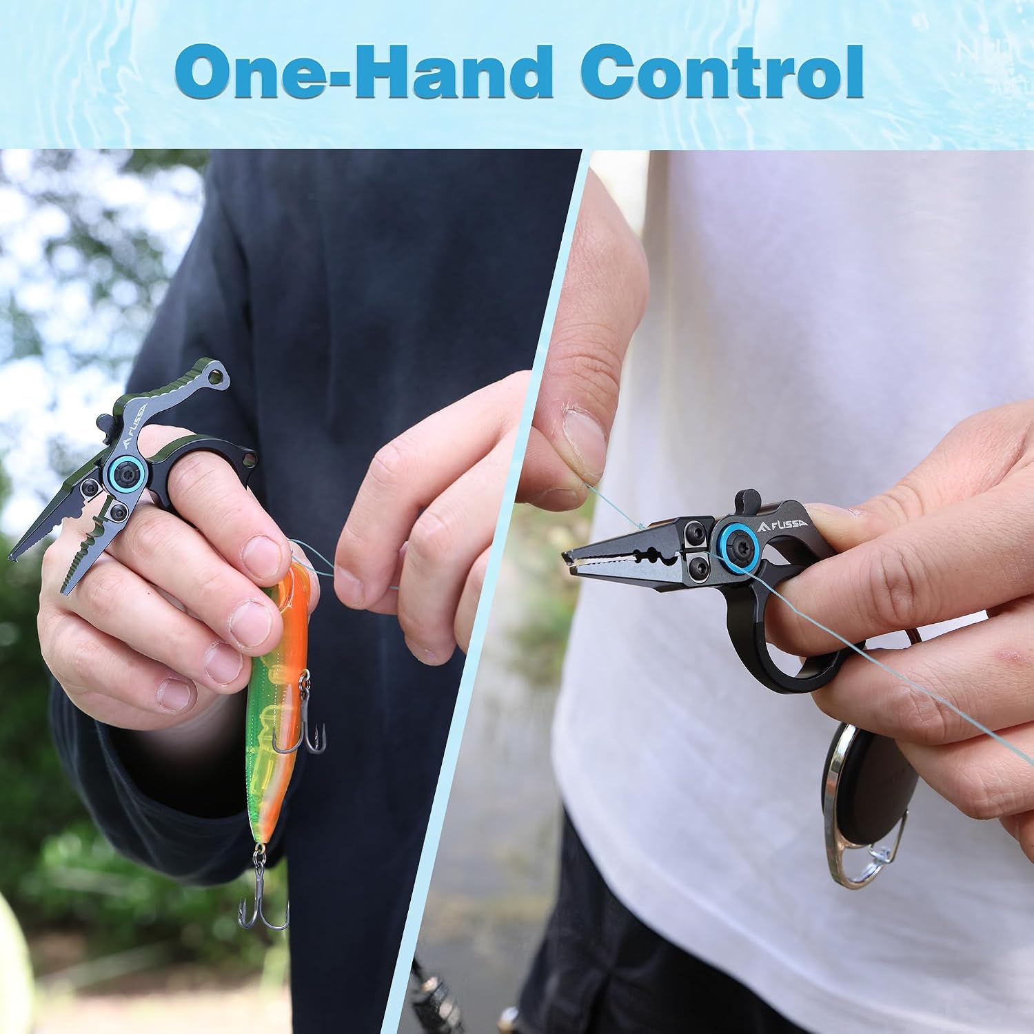 FLISSA Mini Fishing Pliers with Fly Fishing Zinger Retractor